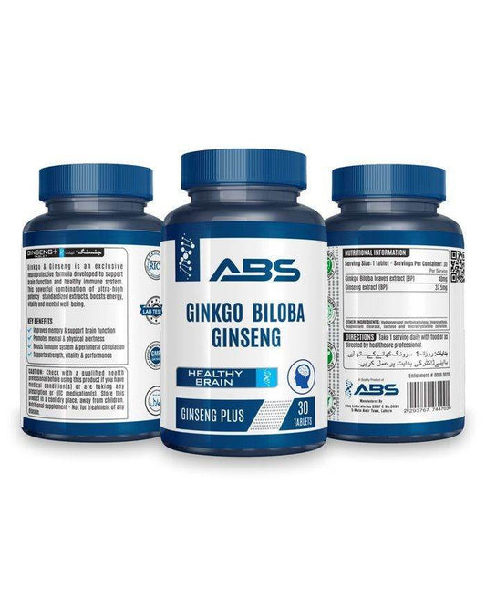 ABS Ginkgo Biloba Ginseng, 30 Ct - Vitamins House