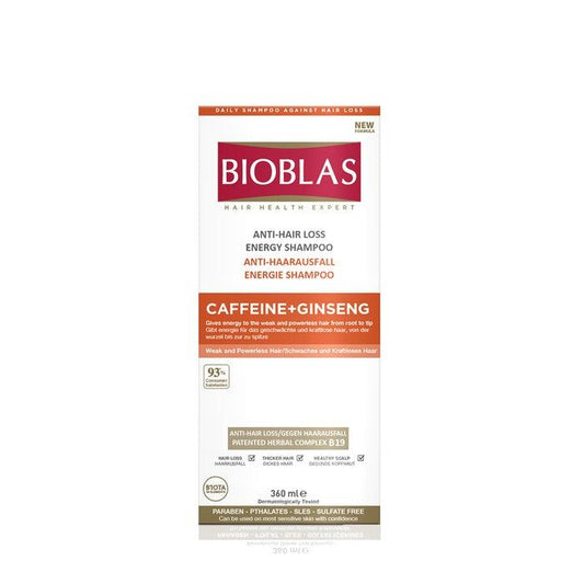 BIOBLAS CAFFEINE & GINSENG SHAMPOO (360ML) - Vitamins House