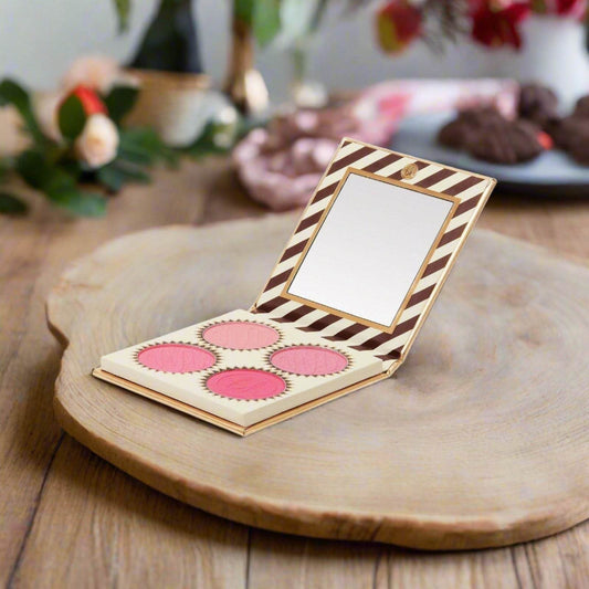 Bh Cosmetics Chocolate Strawberry Truffle 4 Color Blush Palette - Vitamins House