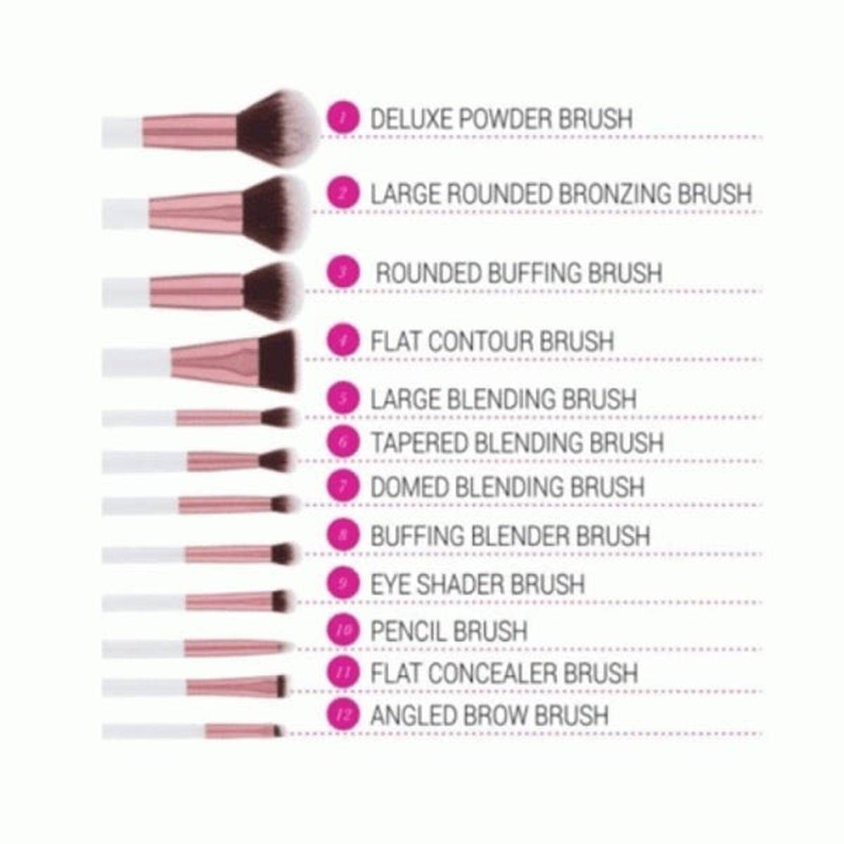 Bh Cosmetics Crystal Quartz 12 Piece Brush Set - Vitamins House Bh Cosmetics Crystal Quartz 12 Piece Brush Set - Vitamins House