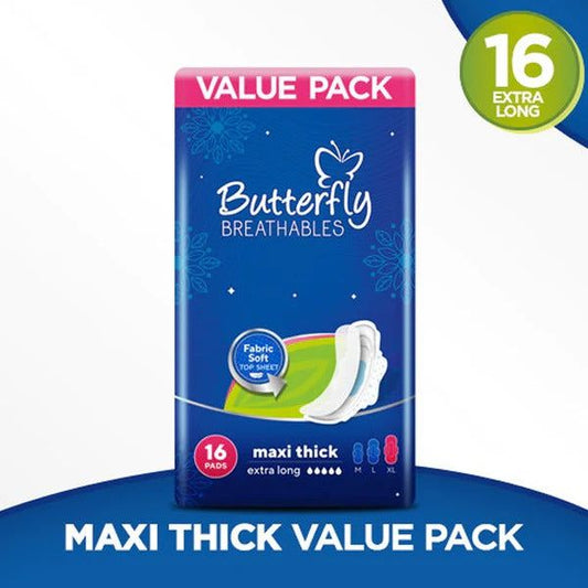 Butterfly Breathable Maxi Thick (Extra Long), 16 Ct - Vitamins House