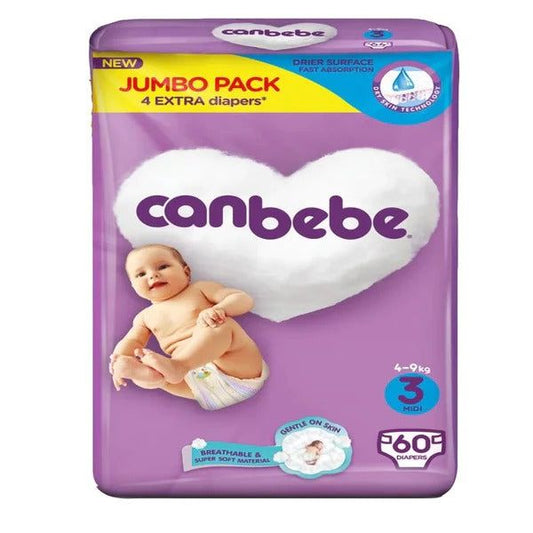 Canbebe Diapers Size 3 (Midi), 60 Ct - Vitamins House