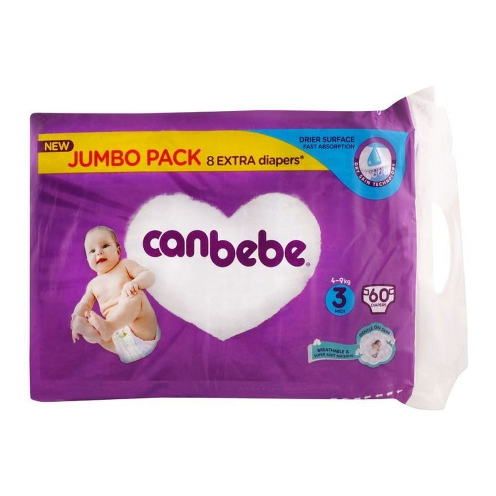 Canbebe Diapers Size 3 (Midi), 60 Ct - Vitamins House Canbebe Diapers Size 3 (Midi), 60 Ct - Vitamins House