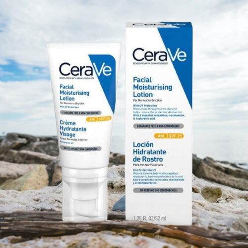 Cerave Facial Moisturising Lotion AM Spf 25 For Normal To Dry Skin 52Ml - Vitamins House