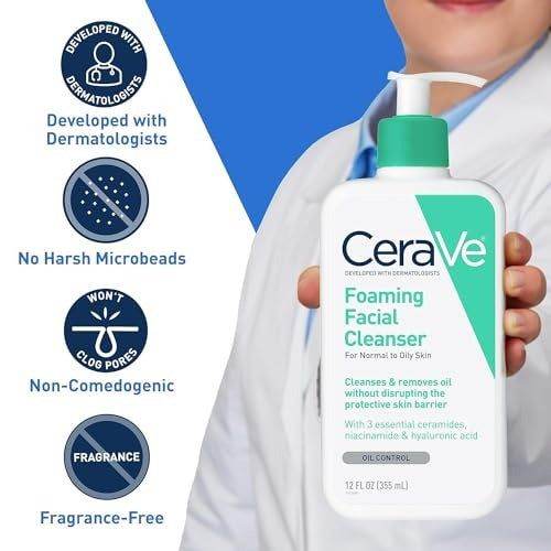 Cerave Foaming Facial Cleanser For Normal To Oily Skin 237Ml - Vitamins House Cerave Foaming Facial Cleanser For Normal To Oily Skin 237Ml - Vitamins House