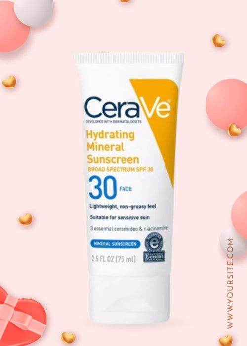Cerave Haydrating Mineral Sunscreen Broad Spectrum Spf 30 Face 75Ml - Vitamins House