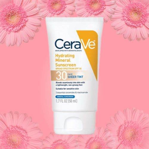 Cerave Haydrating Mineral Sunscreen Broad Spectrum Spf 30 Face Sheer Tint 50Ml - Vitamins House