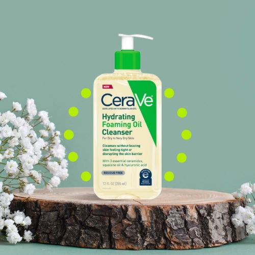 Cerave Hydrating Foaming Oil Cleanser For Dry To Very Dry Skin 355Ml - Vitamins House Cerave Hydrating Foaming Oil Cleanser For Dry To Very Dry Skin 355Ml - Vitamins House