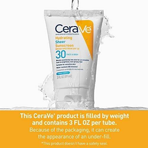 Cerave Hydrating Sheer Sunscreen Spf 30 Face & Body 89Ml - Vitamins House Cerave Hydrating Sheer Sunscreen Spf 30 Face & Body 89Ml - Vitamins House