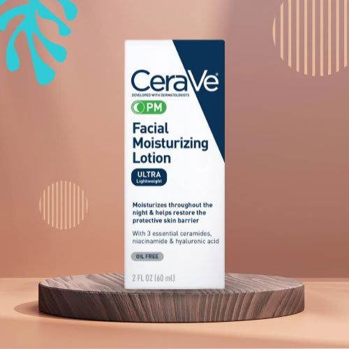 Cerave PM Facial Moisturizing Lotion Oil Free 60Ml - Vitamins House