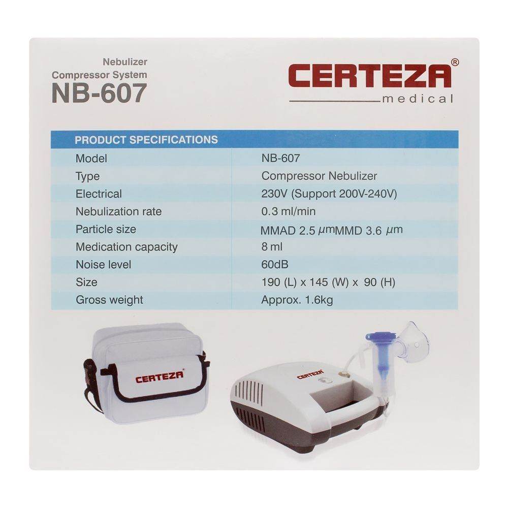 Certeza Nebulizer Compressor System NB-607 - Vitamins House Certeza Nebulizer Compressor System NB-607 - Vitamins House