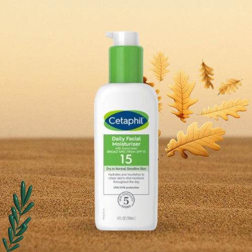 Cetaphil Daily Facial Moisturizer With Sunscreen Broad Spectrum Spf 15 Dry To Normal Sensitive Skin 118Ml - Vitamins House