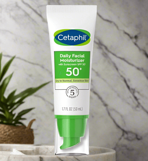Cetaphil Daily Facial Moisturizer With Sunscreen Spf 50+ Dry To Normal Sensitive Skin 50Ml - Vitamins House