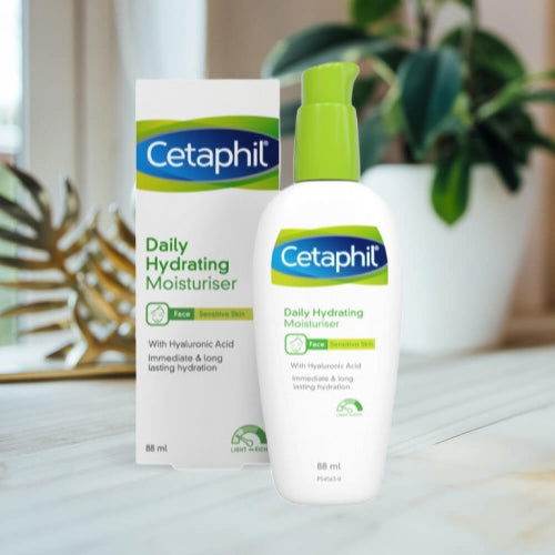 Cetaphil Daily Hydrating Moisturizer Face Sensitive Skin With Hyaluronic Acid 88Ml - Vitamins House