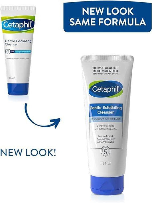 Cetaphil Exfoliating Cleanser Dry To Oily Combination Skin 178Ml - Vitamins House