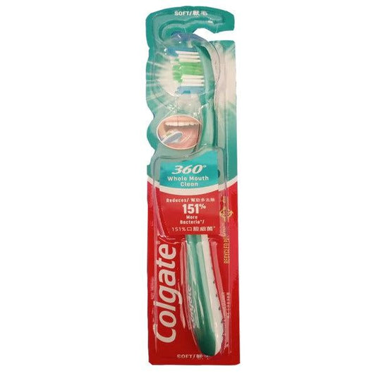 Colgate 360 Whole Mouth Clean Soft Toothbrush (Green), 1 Ct - Vitamins House