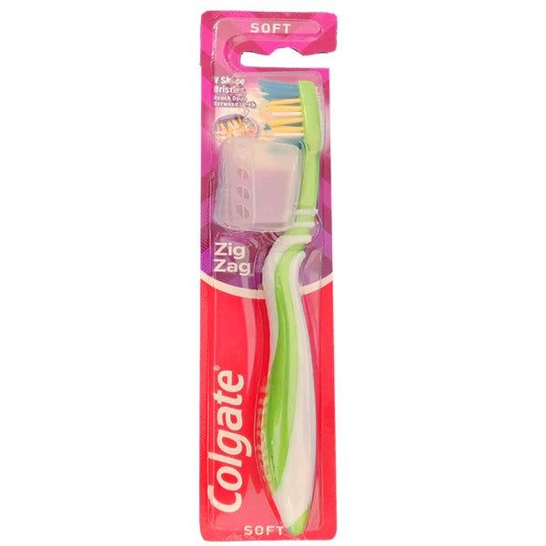 Colgate ZigZag Soft Toothbrush (Green), 1 Ct - Vitamins House Colgate ZigZag Soft Toothbrush (Green), 1 Ct - Vitamins House