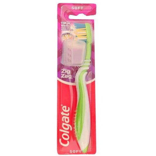 Colgate ZigZag Soft Toothbrush (Green), 1 Ct - Vitamins House
