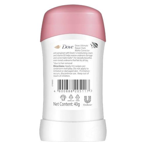 Dove Ultimate Repair 48H Anti-Perspirant Fresh Lily Deodorant Stick, 40g - Vitamins House