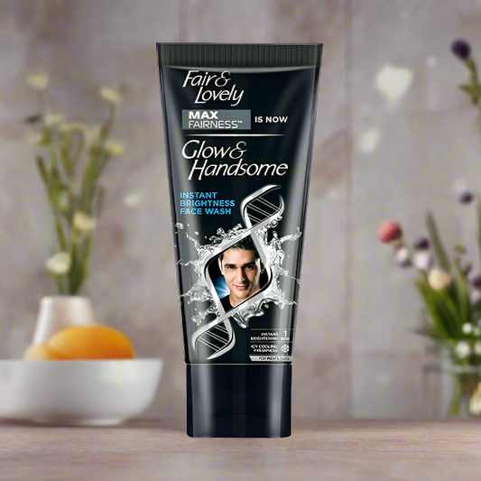 FAir & Lovely mGlow & Handsome Instant Brightness Face Wash, 50g - Vitamins House