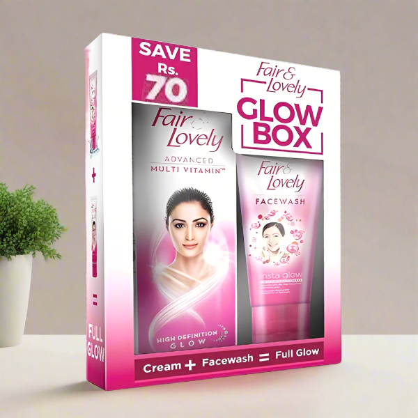 Fair & Lovely Glow & Lovely Glow Box (Glow & Lovely Advanced Cream + Glow & Lovely Insta Glow Face Wash) - Vitamins House Fair & Lovely Glow & Lovely Glow Box (Glow & Lovely Advanced Cream + Glow & Lovely Insta Glow Face Wash) - Vitamins House