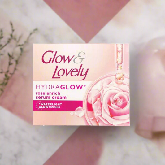 Fair & Lovely Glow & Lovely Hydra Glow+ Rose Enrich Serum Cream, 60g - Vitamins House