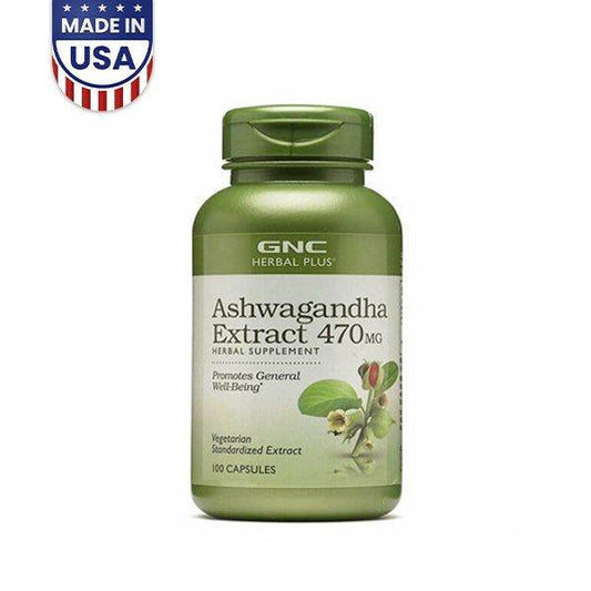 GNC Herbal Plus Ashwagandha Extract 470 MG - Vitamins House