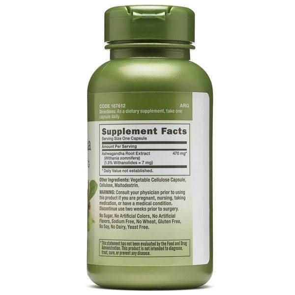 GNC Herbal Plus Ashwagandha Extract 470 MG - Vitamins House GNC Herbal Plus Ashwagandha Extract 470 MG - Vitamins House