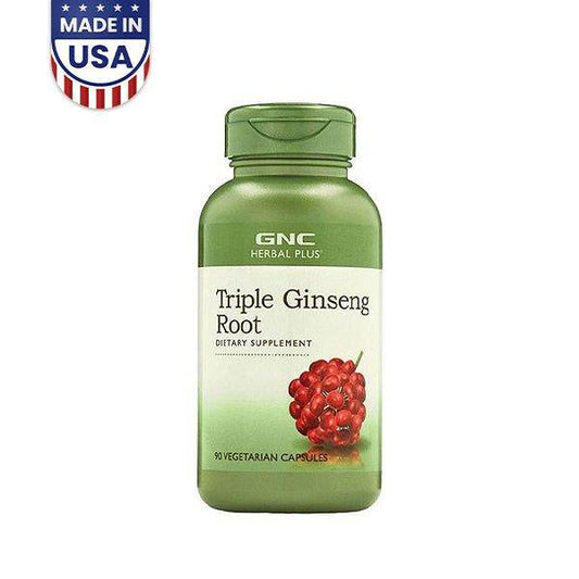 GNC Herbal Plus Triple Ginseng Root 100 Capsules - Vitamins House