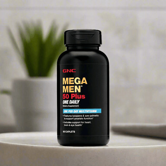 GNC MEGA MEN 50 Plus One Daily 60 Caplets - Vitamins House