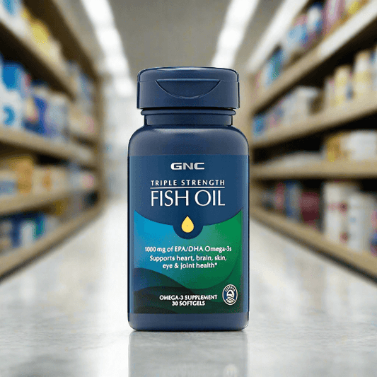 GNC TRIPLE STRENGHT FISH OIL 1000mg + OMEGA-3 30SG - Vitamins House