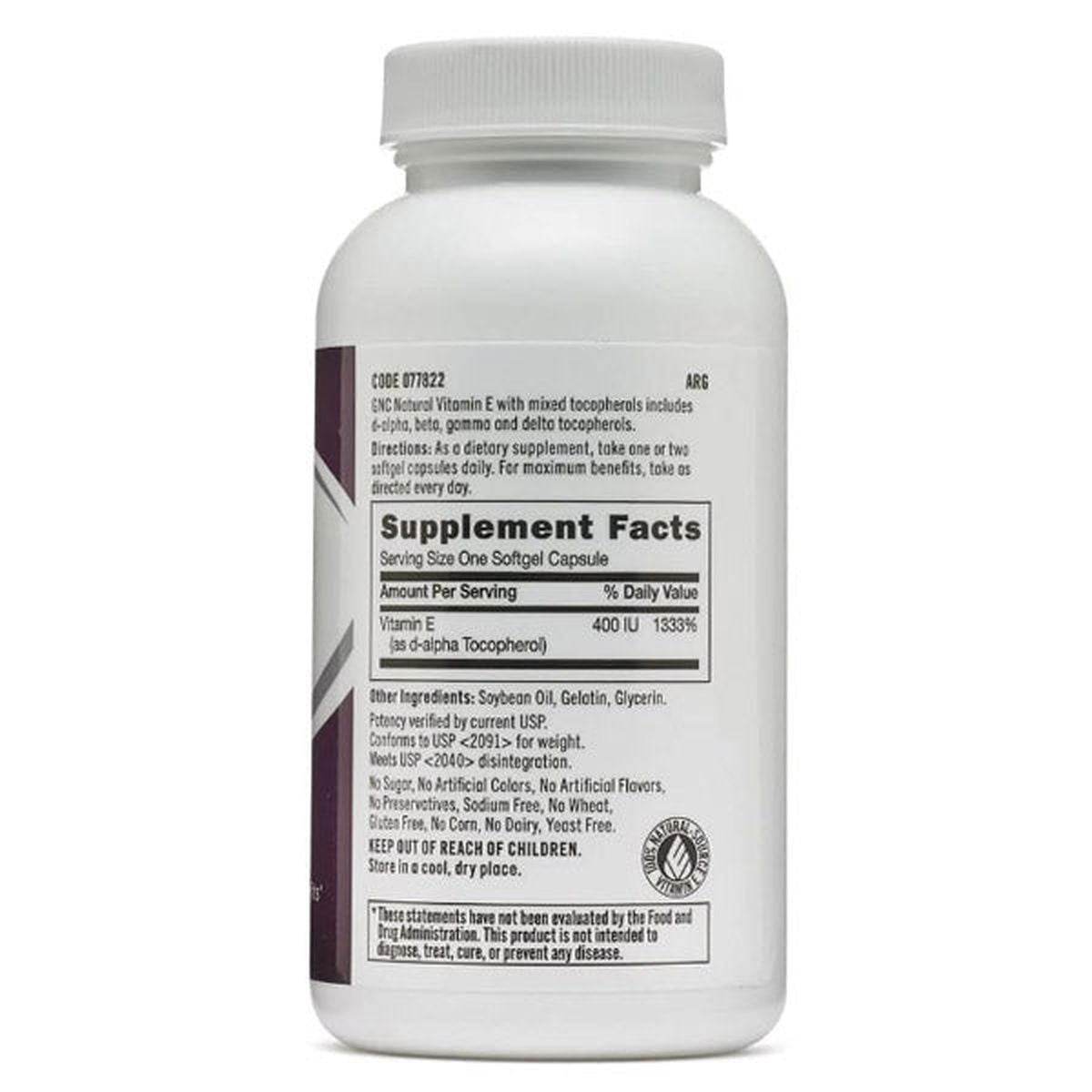 GNC Vitamin E 400 180Ct - Vitamins House GNC Vitamin E 400 180Ct - Vitamins House