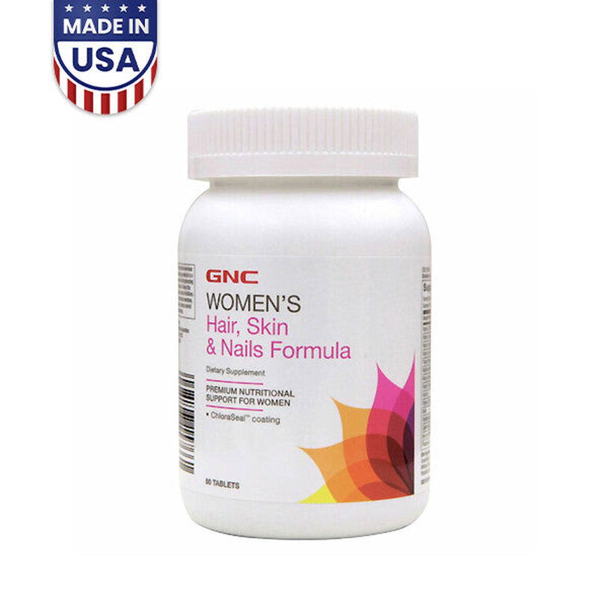GNC Women's Hair Skin & Nails Formula - 90 Tablets - Vitamins House GNC Women's Hair Skin & Nails Formula - 90 Tablets - Vitamins House