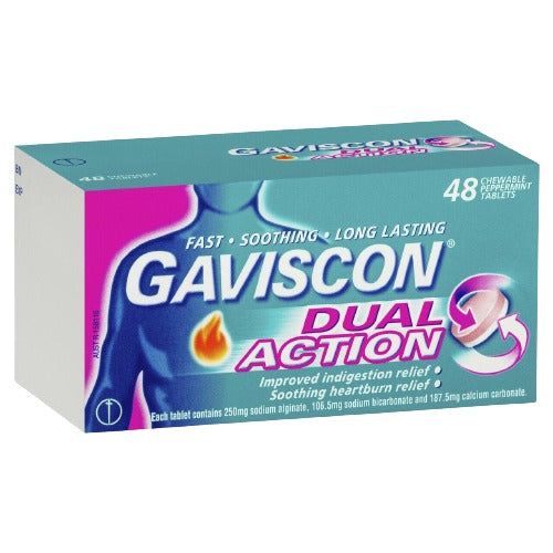 Gaviscon Extra Chewable 48 Tablets UK Imported - Vitamins House