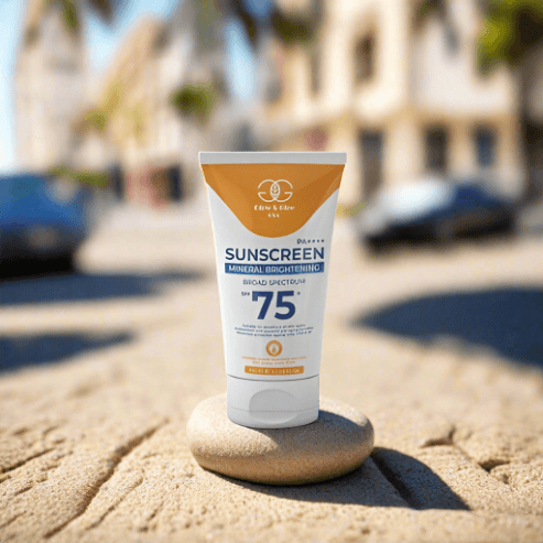Glow & Glee Sunscreen Mineral Brightening Broad Spectrum SPF 75+ 100Ml - Vitamins House