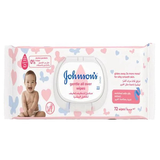 Johnson's Gentle All Over Wipes, 72 Ct - Vitamins House