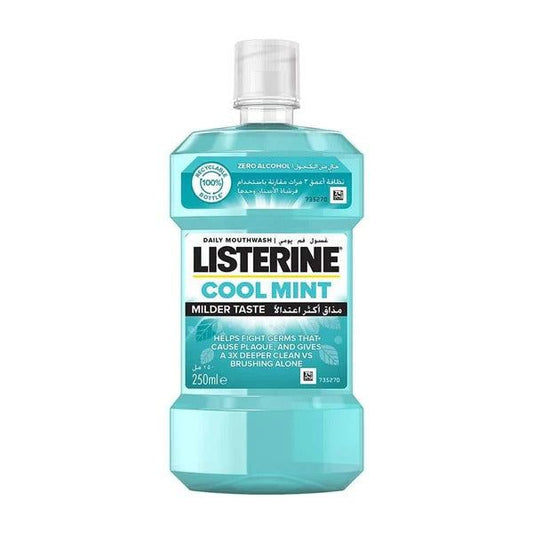 Listerine Cool Mint Antiseptic Mouthwash, 250ml - Vitamins House