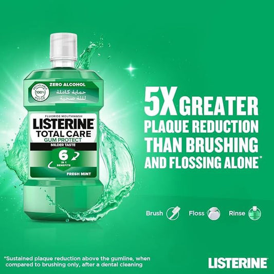 Listerine Total Care Gum Protect 6 in 1 Mouthwash Fresh Mint, 250ml - Vitamins House