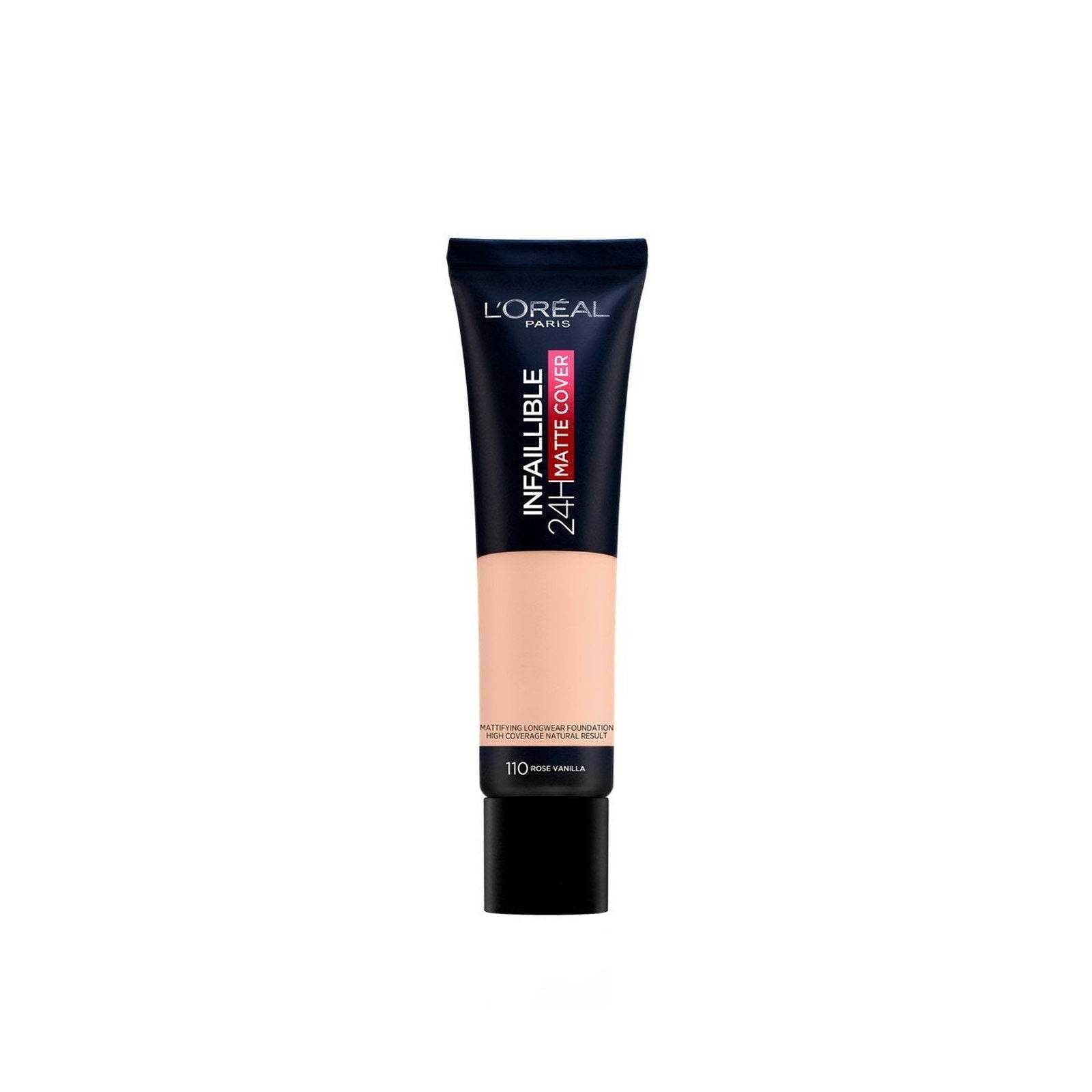 Loreal Infaillible 24H Matte Cover Foundation 110 Vanille Rose 30Ml - Vitamins House Loreal Infaillible 24H Matte Cover Foundation 110 Vanille Rose 30Ml - Vitamins House