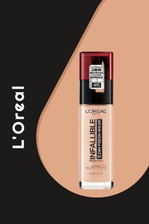 Loreal Infallible Up To 24H Fresh Wear Foundation 415 Rose Ivory 30Ml - Vitamins House