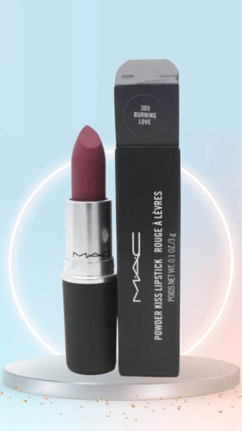 Mac Powder Kiss Lipstick Burning Love 3G - Vitamins House