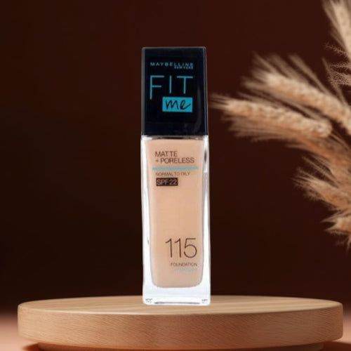 Maybelline Fit Me Matte + Poreless Foundation 112 Natural Ivory 30Ml - Vitamins House