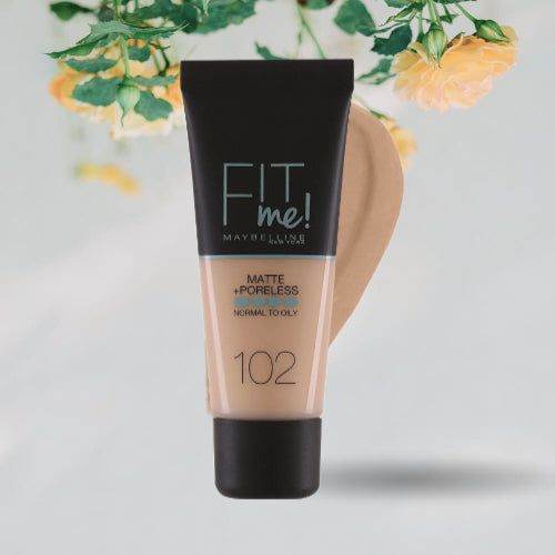 Maybelline Fit Me Matte Poreless Foundation Normal To Oily 102 Fair Ivory 30Ml - Vitamins House