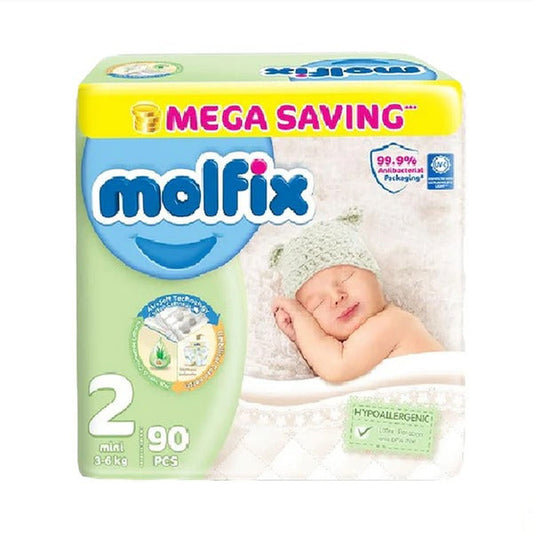Molfix Diapers Size 2 (Mini), 90 Ct - Vitamins House