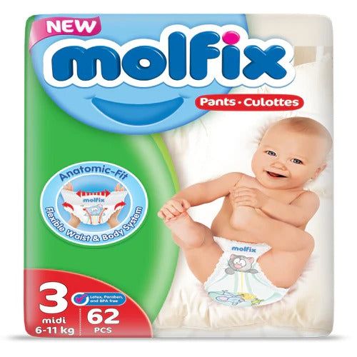 Molfix Pants Size 3 (Midi), 62 Ct - Vitamins House