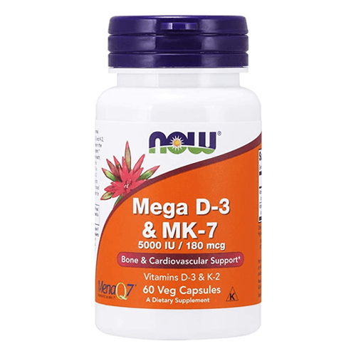 NOW Mega D-3 & MK-7, 60 Ct - Vitamins House
