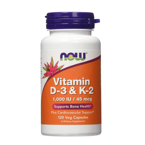 NOW Vitamin D-3 & K-2, 120 Ct - Vitamins House