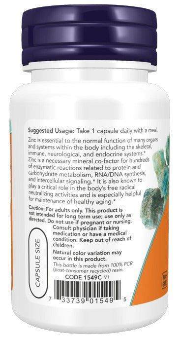 NOW Zinc Picolinate 50mg 60 Capsules - Vitamins House