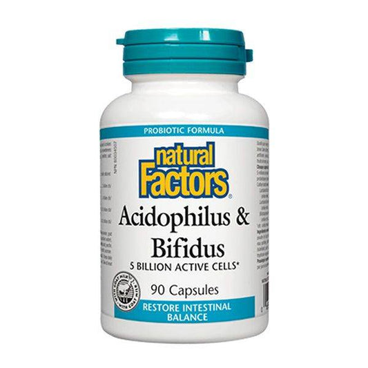 Natural Factors Acidophilus & Bifidus (Probiotic) 5 Billion Active Cells - Vitamins House