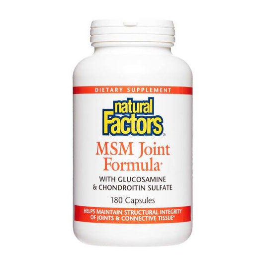 Natural Factors MSM Joint Formula with Glucosamine & Chondroitin Sulfate, 180 Ct - Vitamins House
